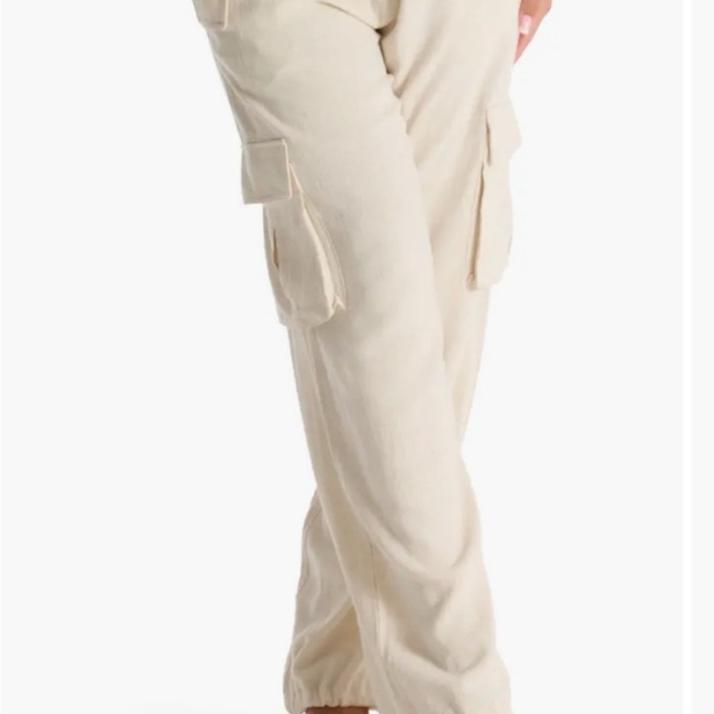 Naked Wardrobe Beige Button-Detail Pants